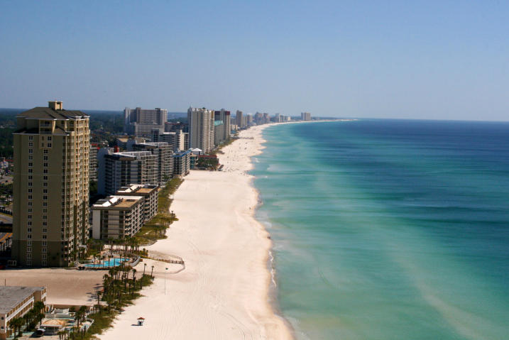 Panama City Beach condo view of beach